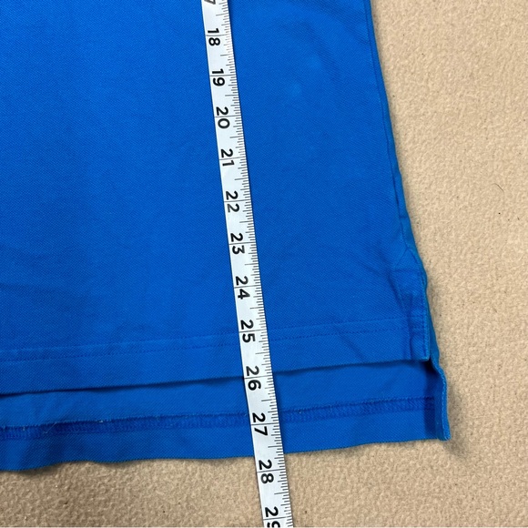 Perlis Polo Shirt Mens Medium Blue Casual Embroidered Red Crawfish Cotton Peru - Picture 3 of 8